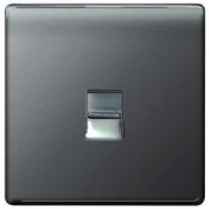 Wickes Telephone Socket Master 1 Gang Black Nickel Screwless £13.49