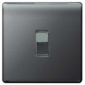 Wickes 10A Light Switch 1 Gang 2 Way Black Nickel Screwless  £9.49