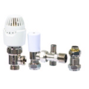 Drayton RT212 Angled TRV With Lockshield & Drain Off Pack 15