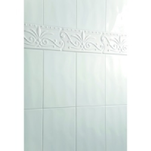 Wickes Florenza White Gloss Ceramic Wall Tile 355x235mm £12.37