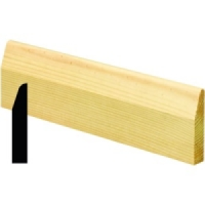 Wickes Pine Chamfered Skirting 15x69x2400mm Pack 8 £36.45