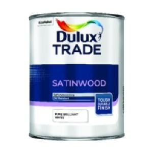 Dulux Trade Satinwood Paint Pure Brilliant White 1L £18.00