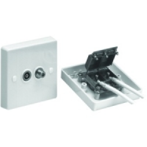 Wickes UHF/VHF Satellite Screen Flush Outlet
