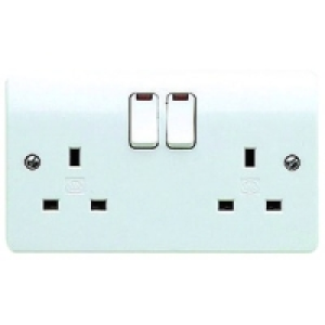 MK Logic Plus Switched Double Socket With Neon £13.98