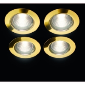 Halogen Fixed Downlight Brass &pound;11.19