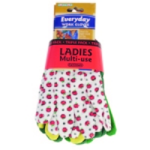 Wickes Ladies Gloves Orange Medium Pack 4