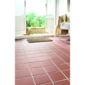 Wickes Red Textured Quarry Porcelain Floor Tile 150x150mm