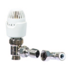 Drayton RT212 Angled TRV With 10mm Pushfit Elbow 15mm
