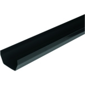 Squareline Gutter 4m Black
