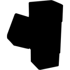 Squareline Downpipe Branch Black