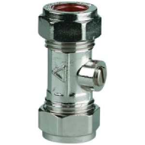 Wickes Chrome Plated Isolating Valve 15mm Pack 10