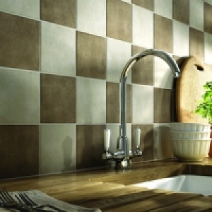 Wickes Tuscan Rustic Brown Satin Ceramic Wall Tile 148x148mm