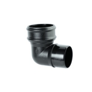 Wickes Black Cast Iron Effect Downpipe 92.5 Deg Bend £13.99