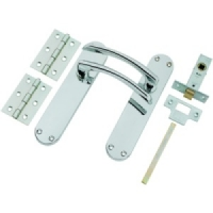Wickes Singapore Latch Handle Set Chrome