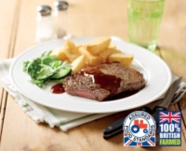British Sirloin Steaks with Red Wine and Shallot Sauce