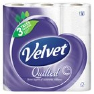 Quilted Velvet Pure White Toilet Tissue
