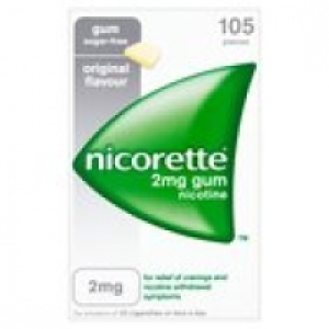 Nicorette Original Nicotine Gum Sugar