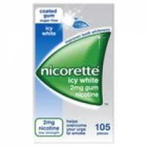 Nicorette Icy White Nicotine Gum Suga
