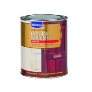 Wickes Exterior Varnish Clear Satin 750ml £4.99