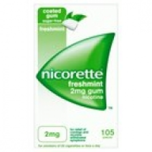 Nicorette Freshmint Nicotine Gum Sugar F