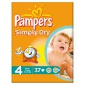 Pampers Simply Dry Size 4 (Maxi) Nappi