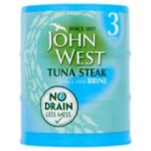 John West No Drain Tuna Steak with a Litt
