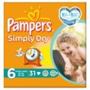 Pampers Simply Dry Size 6 (Extra Large £5.20