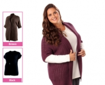 Ladies Chunky Knit Cardigan