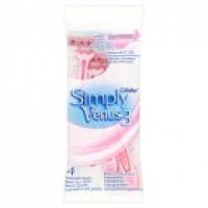 Gillette Simply Venus 3 Razor Disposable Razor x4