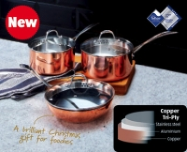 Tri-Ply Copper Pans £29.99