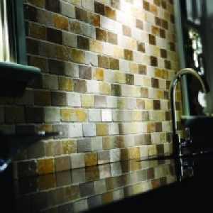 Tumbled Travertine Brick Wall Tile