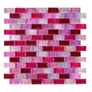 Hammered Pearl & Pink Mosaic Sheet