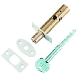 Security Bolt Door 60mm White PK2
