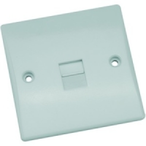 Wickes Secondary Telephone Socket 1 Gang Slimline White &pound;3.89