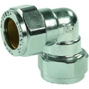 Wickes Compression Chrome Plated Elbow 15mm £2.19