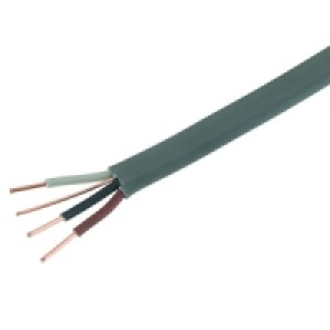 Wickes 3 Core and Earth Cable 1.5mm x7.5m Grey