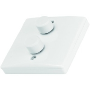 Wickes Dimmer Switch 2 Gang 2 Way 250W Slimline White