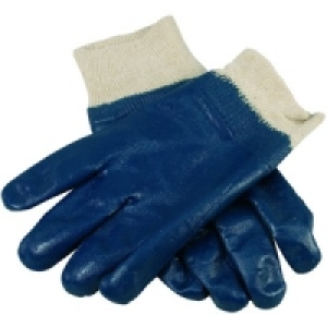 Wickes Nitrile/Chemical Gloves Blue Large