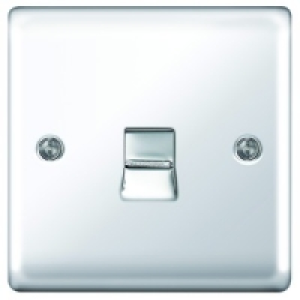 Wickes Telephone Socket Master 1 Gang Polished Chrome Raised