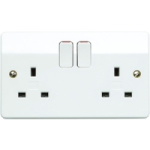 MK 13A Double Pole Switched Double Socket K2747PPK 5 Pack