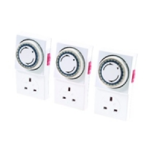 Wickes 24 Hour Mechanical Timer 3 Pack