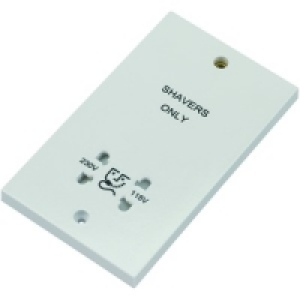 Wickes Dual Voltage Shaver Socket 2 Gang White