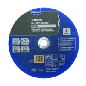 Wickes Metal Flat Cutting Disc 230mm Pack 2