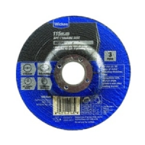 Wickes Metal Grinding Disc 115mm Pack 3