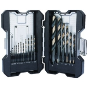 Wickes HSS Drill Bit Set & Metal Case 17 Piece