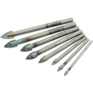 Wickes Glass & Tile Drill Bit Set Pack 8