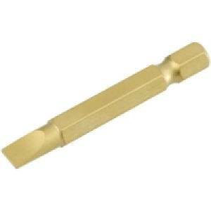 Wickes Titanium Screwdriver Bit Slotted 5.5x50mm Pack 3 £3.59