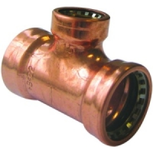 Wickes Copper Pushfit Reduced Tee 22 x 22 x 15mm