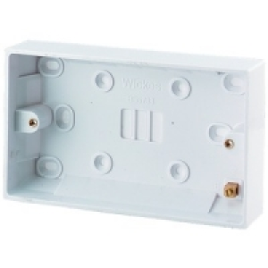 Wickes Pattress Box 2 Gang 25mm 6 Pack £5.28