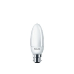 Philips 8W BC CFL Candle Bulb